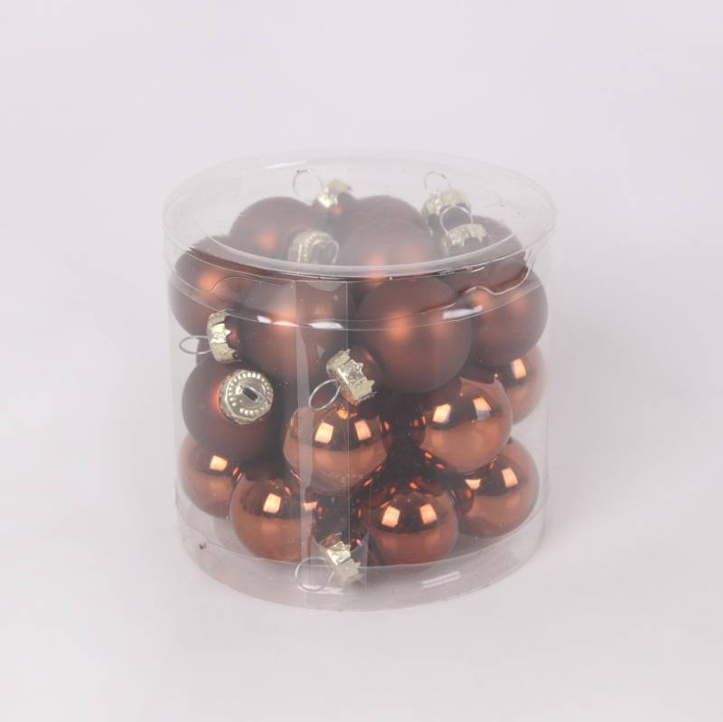 TrendLine Weihnachtskugeln aus Glas Ø 2,5 cm espresso 24 Stück von TRENDLINE