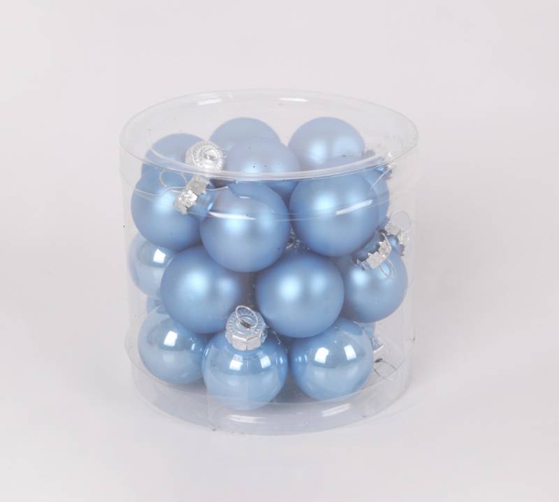 TrendLine Weihnachtskugeln aus Glas Ø 2,5 cm sky blue 24 Stück von TRENDLINE