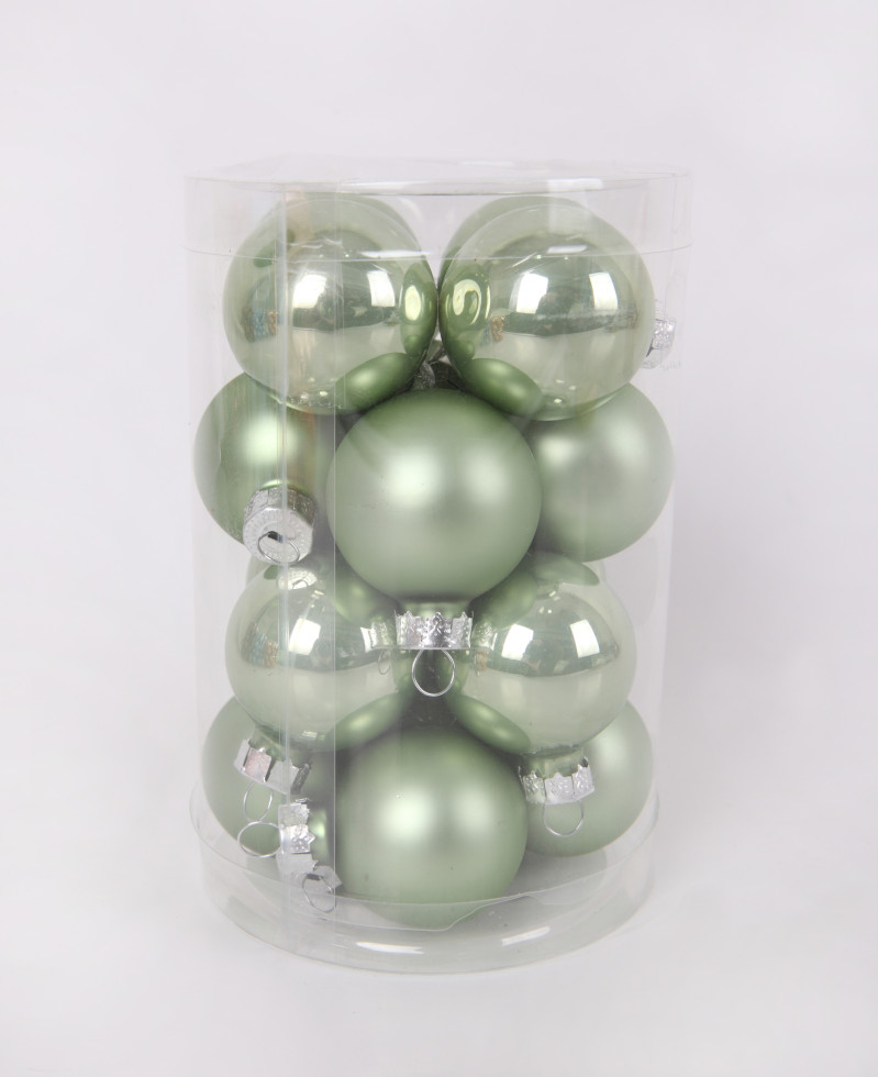 TrendLine Weihnachtskugeln aus Glas Ø 3,5 cm light green 16 Stück von TRENDLINE
