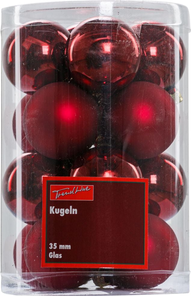 TrendLine Weihnachtskugeln aus Glas Ø 3,5 cm ochsenblut 16 Stück TrendLine Weihnachtskugeln aus Glas Ø 3,5 cm ochsenblut 16 Stück von TRENDLINE