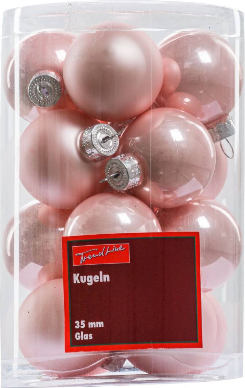 TrendLine Weihnachtskugeln aus Glas Ø 3,5 cm puderrosa 16 Stück TrendLine Weihnachtskugeln aus Glas Ø 3,5 cm puderrosa 16 Stück von TRENDLINE