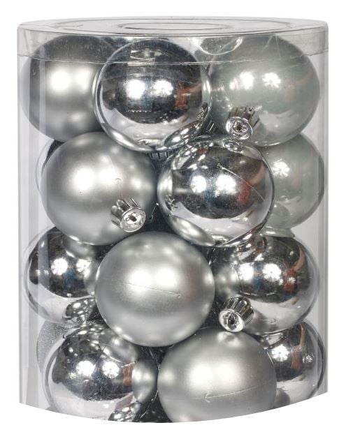 TrendLine Weihnachtskugeln bruchfest, langlebig Ø 4 cm silber 16 Stück TrendLine Weihnachtskugeln bruchfest, langlebig Ø 4 cm silber 16 Stück von TRENDLINE