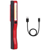 Trendline - Werkstatt-Leuchte Li-Ion Akku 800mAh is 120lm rot-schwarz Werkstattleuchte von TRENDLINE