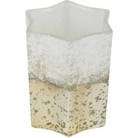 TrendLine Windlicht Glas Stern 9 cm weiß gold von TRENDLINE