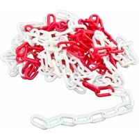 Trendline - Absperrkette 5 m rot-weiß Kunststoffkette Warnkette Plastikkette von TRENDLINE