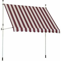 Trendline - Balkon Markise Red Stripe, Breite 250 cm, Ausfall 130 cm Markisen von TRENDLINE