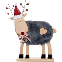 Trendline - Dekofigur Holz Rentier 28 x 24 cm grau-rot Figuren, Skulpturen & Statuen Trendline - Dekofigur Holz Rentier 28 x 24 cm grau-rot Figuren, Skulpturen & Statuen von TRENDLINE
