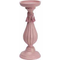 Trendline - Kerzenhalter Holz ø 11 x 17 cm rosa Kerzenhalter von TRENDLINE