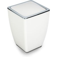 Trendline - Kosmetikeimer Cube 5l Weiß Mülleimer Schwingdeckeleimer Badmülleimer von TRENDLINE