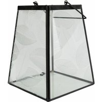 Laterne Glas-Metall 24 x 17 cm schwarz Laternen & Windlichter - Trendline von TRENDLINE
