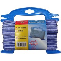 Trendline - Seil ø 4mm x 20m Blau/Weiß Polypropylen Mehrzweckseil Allzweckseil von TRENDLINE