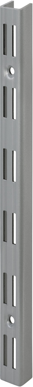 TrendLine Wandschiene 2-reihig grau 200 x 2,5 cm von TRENDLINE