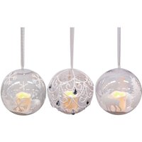 Trendline - Weihnachtskugel 1 led warmweiß, für den Innenbereich Ø10cm Hängedekoration von TRENDLINE