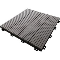 Trendline - wpc Fliese grau 10 Stück Bodenfliese Wandfliese Terrassendiele von TRENDLINE