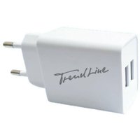 Trendline - USB-Ladeadapter 230V 2x usb 5V 2,4 a 12W Handy-Ladegerate-Dockingstationen von TRENDLINE
