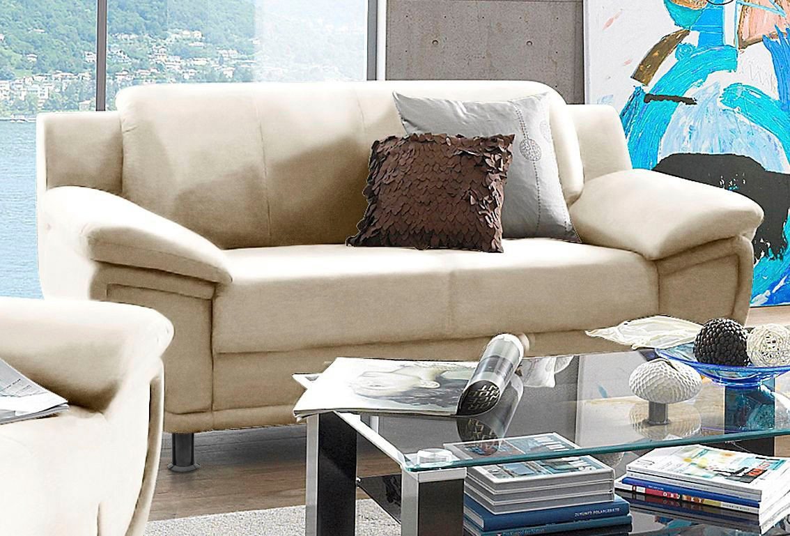 TRENDMANUFAKTUR 2-Sitzer Rondo, Breite 178 cm, breite Armlehnen, Füße schwarz, Couch wahlweise mit Federkern und in verschiedenen Bezügen bestellbar von TRENDMANUFAKTUR