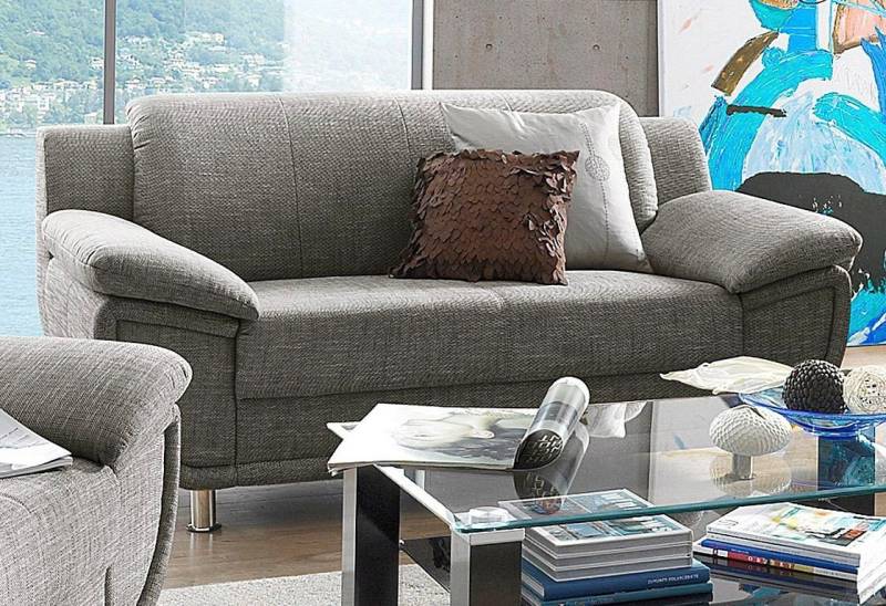 TRENDMANUFAKTUR 2-Sitzer Rondo, Breite 178 cm, breite Armlehnen, Füße chromfarben, Couch wahlweise mit Federkern und in verschiedenen Bezügen bestellbar von TRENDMANUFAKTUR