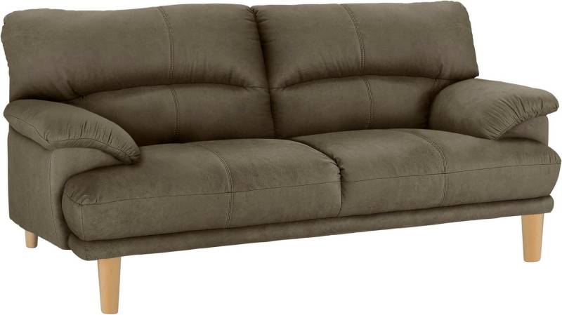 TRENDMANUFAKTUR 3-Sitzer Cecilia, Sofa in italienischem Design, mit tollem Sitzkomfort, extrabequeme Armlehnen, Holzfüße von TRENDMANUFAKTUR