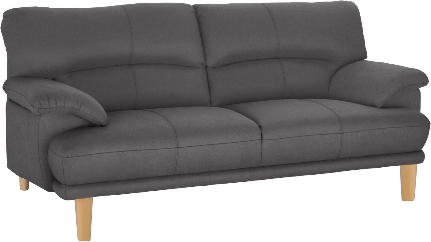 TRENDMANUFAKTUR 3-Sitzer Cecilia, Sofa in italienischem Design, mit tollem Sitzkomfort, extrabequeme Armlehnen, Holzfüße von TRENDMANUFAKTUR