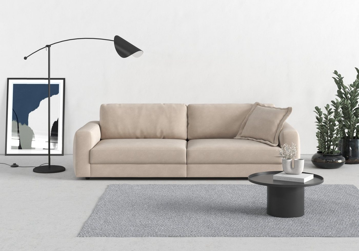 TRENDMANUFAKTUR Big-Sofa Bourbon, 2 Teile, mit extra hohem Sitzkomfort, in trendigem Cord Stoff erhältlich von TRENDMANUFAKTUR