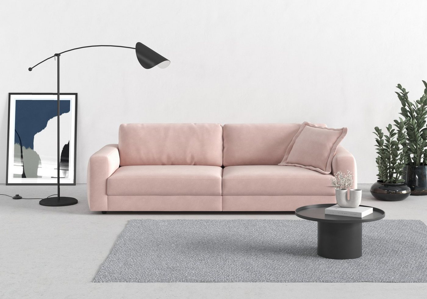 TRENDMANUFAKTUR Big-Sofa Bourbon, 2 Teile, mit extra hohem Sitzkomfort, in trendigem Cord Stoff erhältlich von TRENDMANUFAKTUR