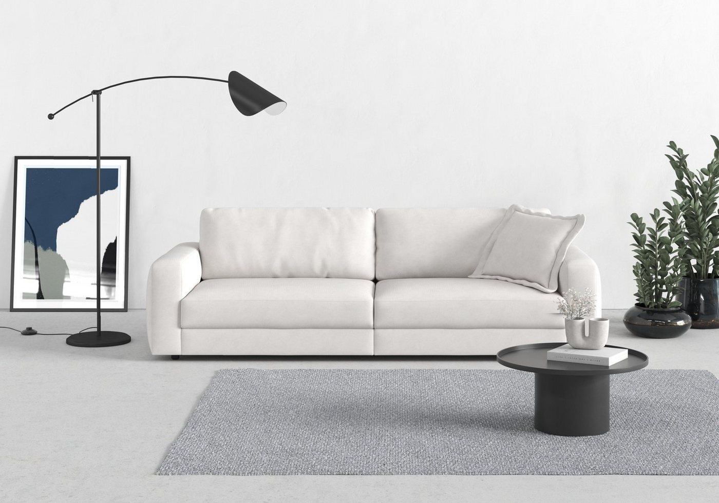 TRENDMANUFAKTUR Big-Sofa Bourbon, 2 Teile, mit extra hohem Sitzkomfort, in trendigem Cord Stoff erhältlich von TRENDMANUFAKTUR