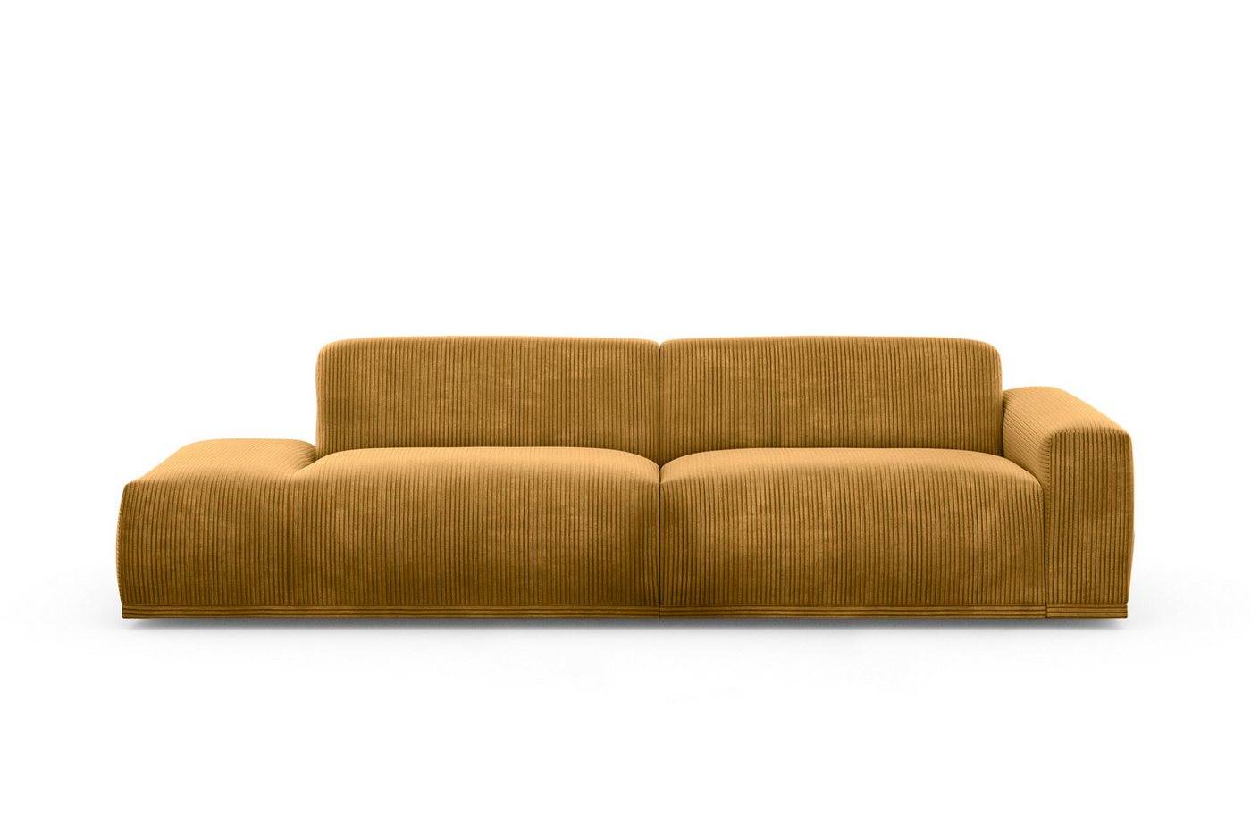 TRENDMANUFAKTUR Big-Sofa Braga, mit hochwertigem Kaltschaum, Megasofa, in Cord erhältlich, modernes Big-Sofa, Couch mit hohem Sitzkomfort, 277/72/107 cm (B/H/T) von TRENDMANUFAKTUR