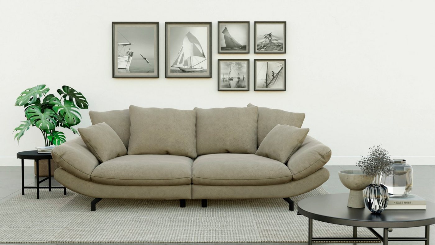 TRENDMANUFAKTUR Big-Sofa Gizmo, mit weichem Sitzkomfort und zeitlosem Design von TRENDMANUFAKTUR