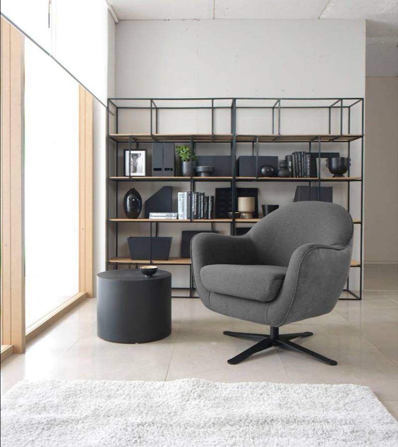 TRENDMANUFAKTUR Drehsessel Mira, Loungesessel, in zeitlosem, modernen Stil mit praktischer Drehfunktion von TRENDMANUFAKTUR