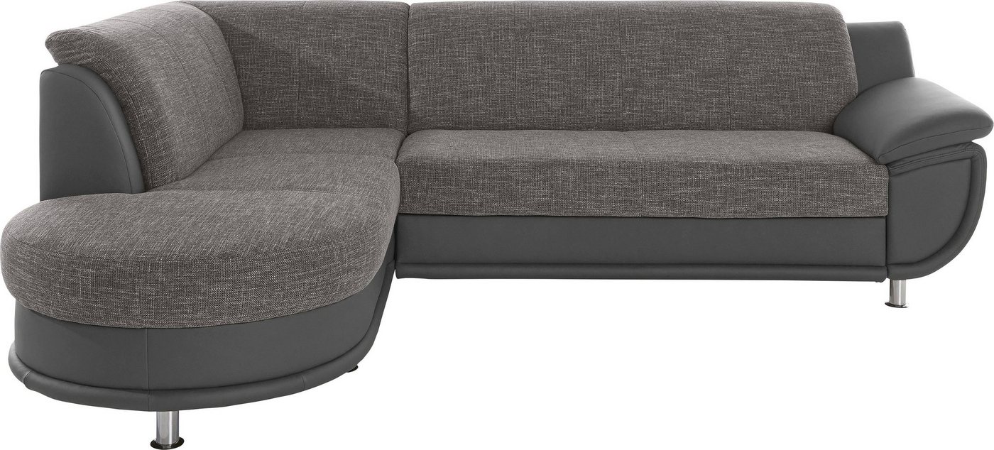 TRENDMANUFAKTUR Ecksofa Rondo 3, L-Form, mit Ottomane und Federkern, wahlweise mit Bettfunktion von TRENDMANUFAKTUR