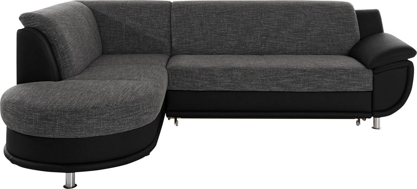 TRENDMANUFAKTUR Ecksofa, mit Ottomane und Federkern, wahlweise mit Bettfunktion, L-Form von TRENDMANUFAKTUR