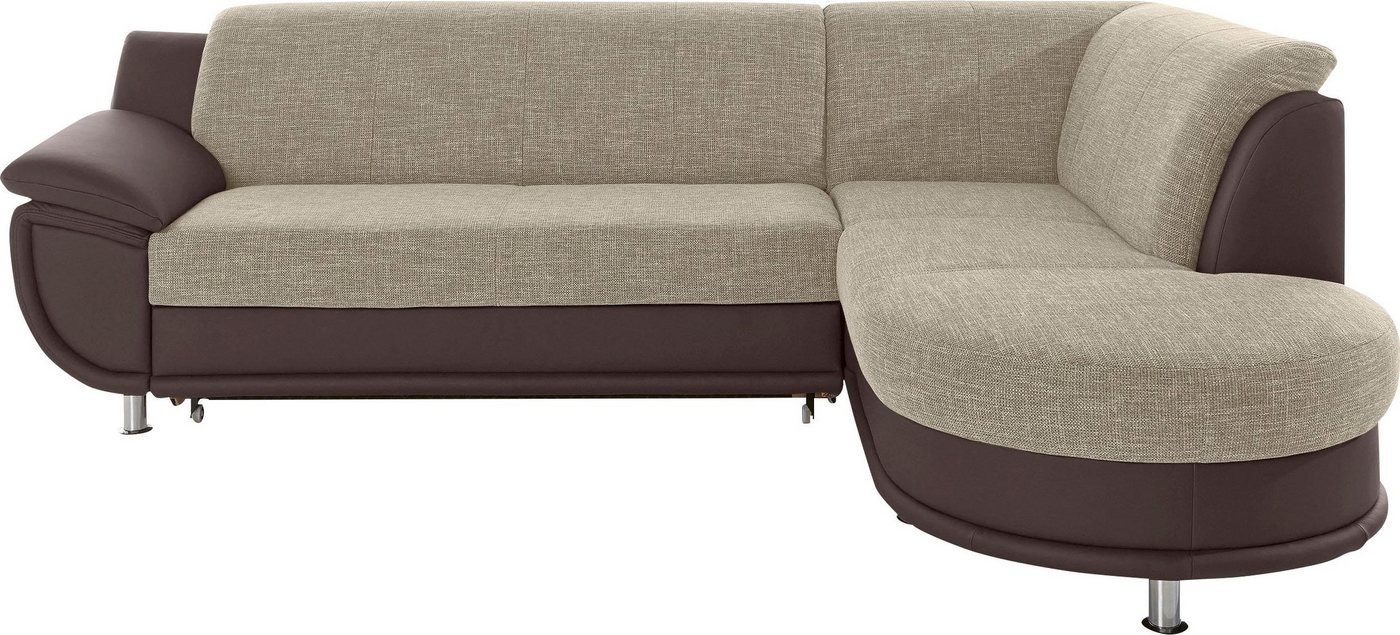 TRENDMANUFAKTUR Ecksofa, mit Ottomane und Federkern, wahlweise mit Bettfunktion von TRENDMANUFAKTUR