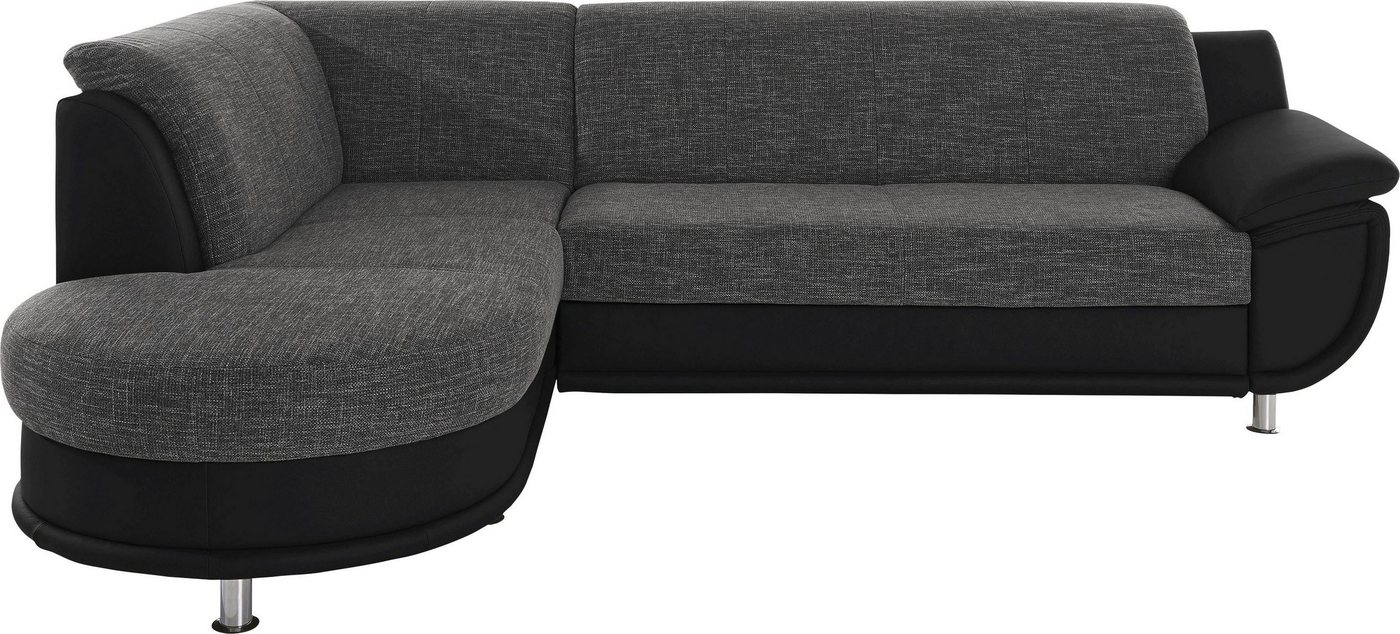 TRENDMANUFAKTUR Ecksofa Rondo 3, L-Form, mit Ottomane und Federkern, wahlweise mit Bettfunktion von TRENDMANUFAKTUR