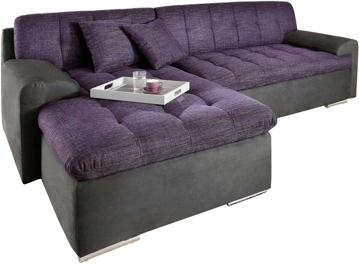 TRENDMANUFAKTUR Ecksofa Rave, L-Form, wahlweise mit Bettfunktion von TRENDMANUFAKTUR