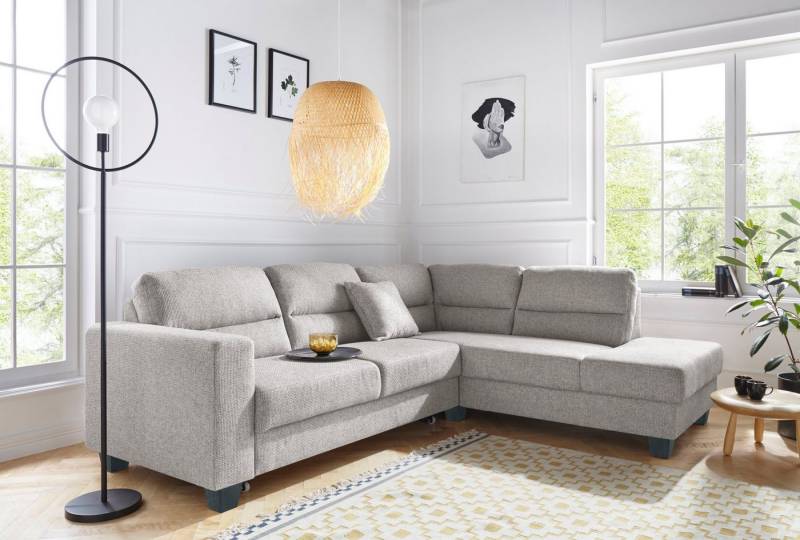 TRENDMANUFAKTUR Ecksofa Chamber, zeitlos und modern, hoher Sitzkomfort, L-Form, wahlweise mit Schlaffunktion von TRENDMANUFAKTUR