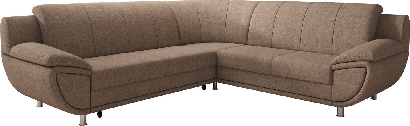 TRENDMANUFAKTUR Ecksofa Rondo II, L-Form, wahlweise mit Federkern, wahlweise mit Bettfunktion von TRENDMANUFAKTUR