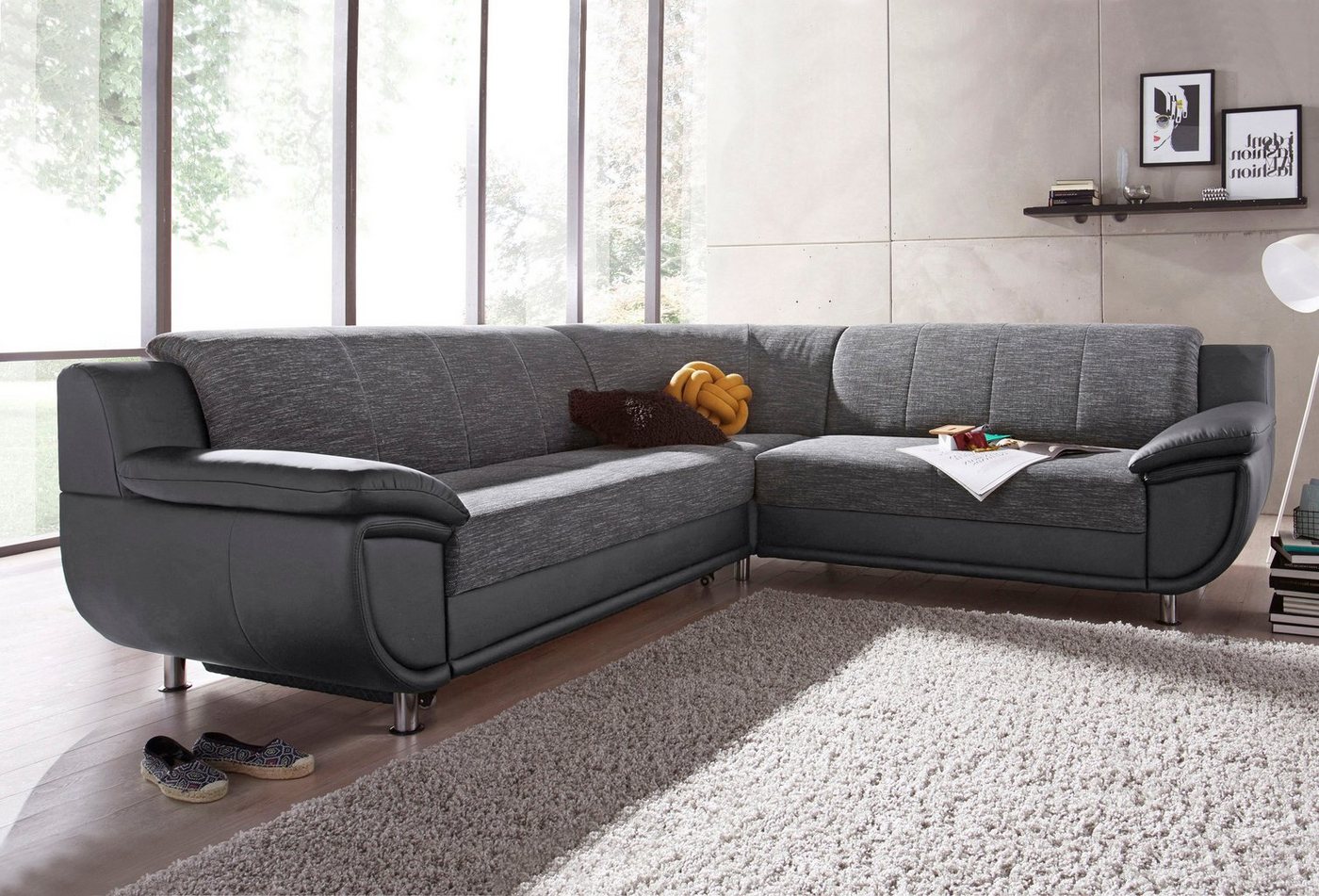 TRENDMANUFAKTUR Ecksofa Rondo 3, L-Form, wahlweise mit Federkern, wahlweise mit Bettfunktion von TRENDMANUFAKTUR