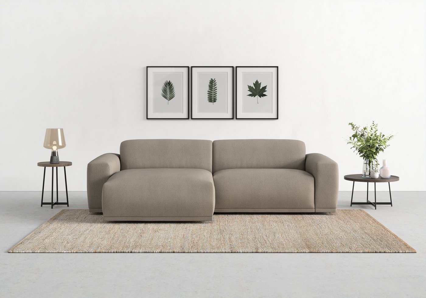 TRENDMANUFAKTUR Ecksofa Braga, 2 Teile, mit hochwertigem Kaltschaum, auch in Cord erhältlich, L-Form von TRENDMANUFAKTUR