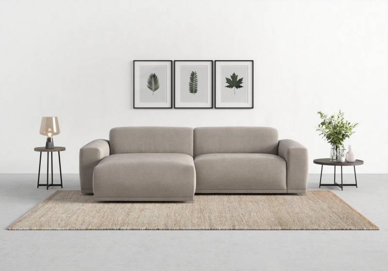 TRENDMANUFAKTUR Ecksofa Braga, mit hochwertigem Kaltschaum, L-Form, in Cord erhältlich, 2 Teile, modernes Sofa, Couch mit hohem Sitzkomfort, 255/72/160 cm (B/H/T) von TRENDMANUFAKTUR
