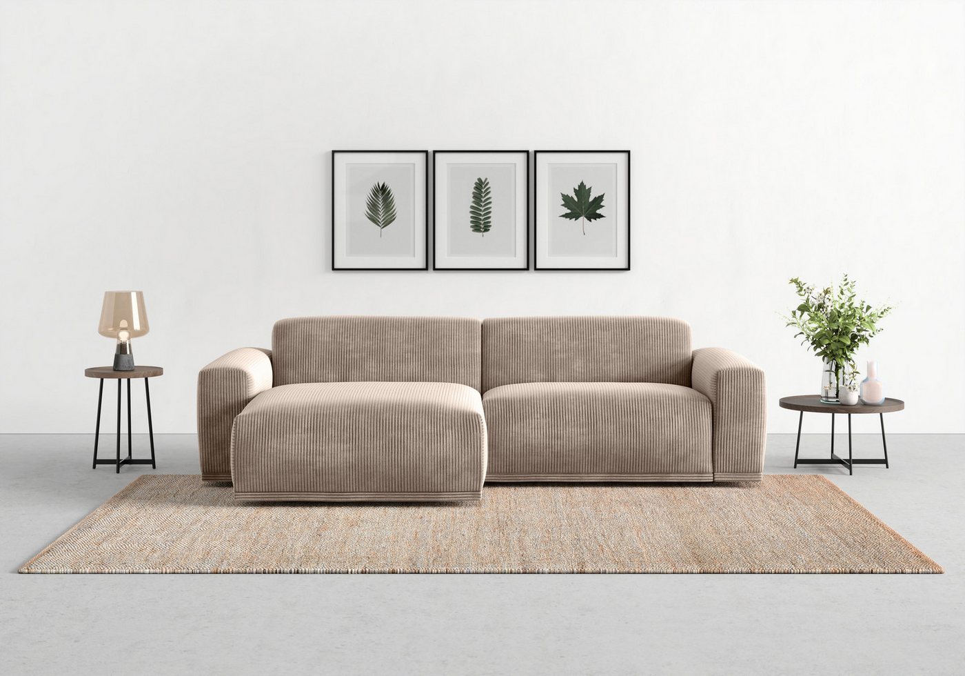 TRENDMANUFAKTUR Ecksofa Braga, 2 Teile, mit hochwertigem Kaltschaum, auch in Cord erhältlich, L-Form von TRENDMANUFAKTUR