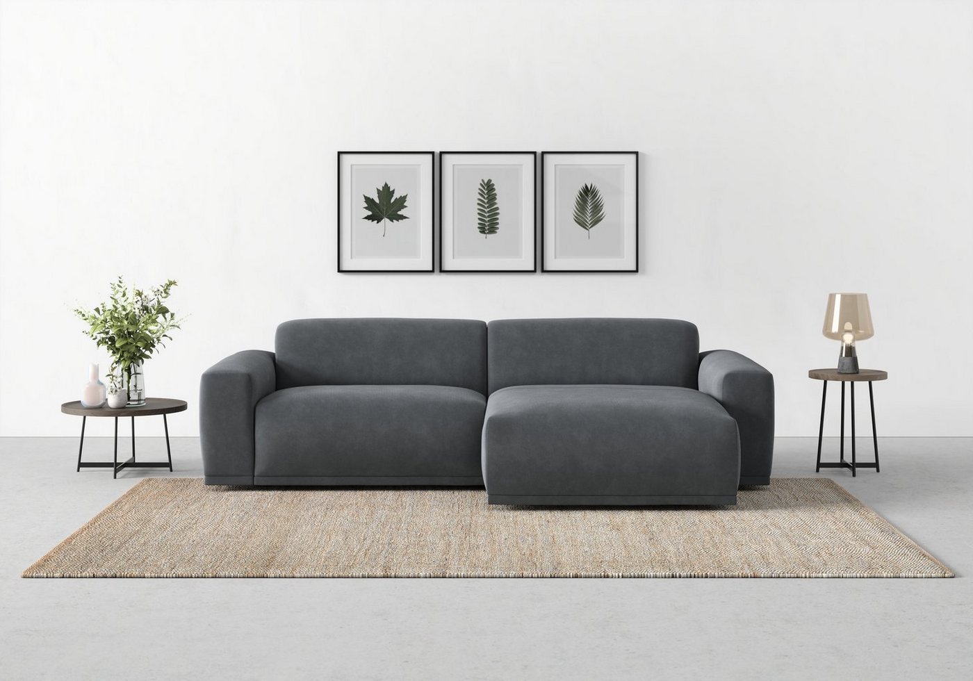 TRENDMANUFAKTUR Ecksofa Braga, 2 Teile, mit hochwertigem Kaltschaum, auch in Cord erhältlich, L-Form von TRENDMANUFAKTUR