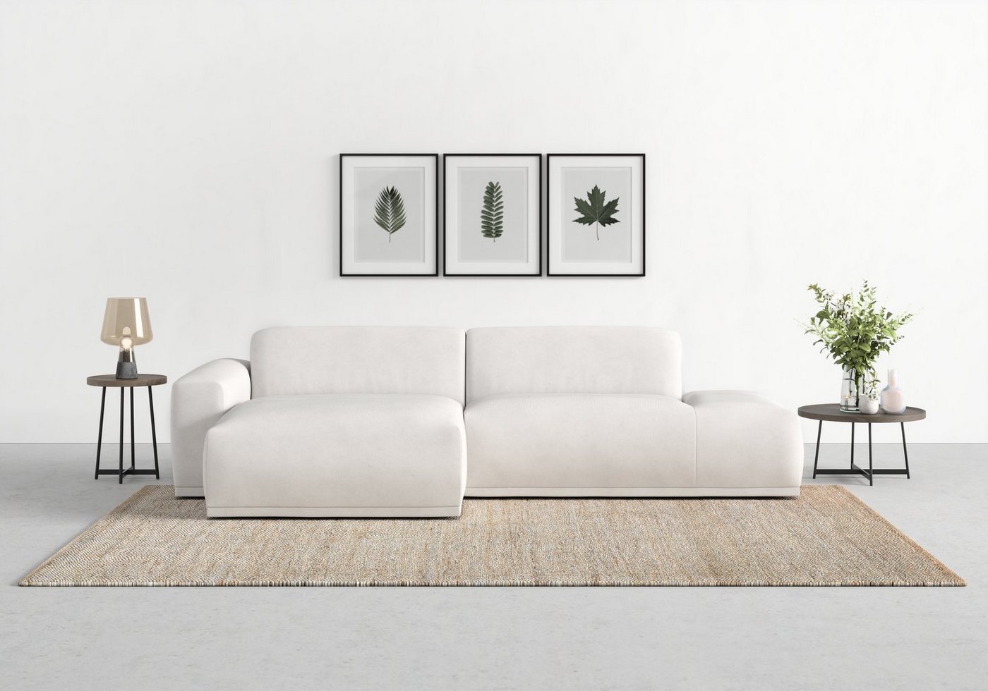 TRENDMANUFAKTUR Ecksofa Braga, 2 Teile, in moderner Optik, mit hochwertigem Kaltschaum, in Cord bestellbar von TRENDMANUFAKTUR