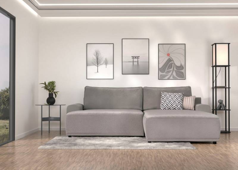 TRENDMANUFAKTUR Ecksofa Fordon, Schlafsofa mit Bettkasten, Couch in L-Form, Breite 250 cm, in Struktur fein LEO, haustierfreundlich, schlamm, Recamiere rechts TRENDMANUFAKTUR Ecksofa Fordon, Schlafsofa mit Bettkasten, Couch in L-Form, Breite 250 cm, in Struktur fein LEO, haustierfreundlich, schlamm, Recamiere rechts von TRENDMANUFAKTUR