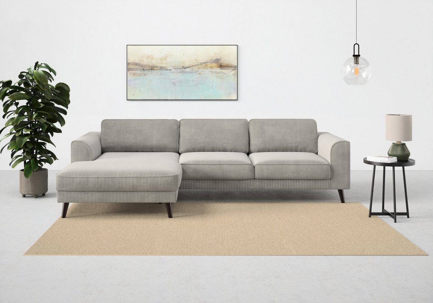 TRENDMANUFAKTUR Ecksofa Lumber Jack, mit hohem Sitzkomfort, wahlweise mit Bettfunktion und Bettkasten von TRENDMANUFAKTUR