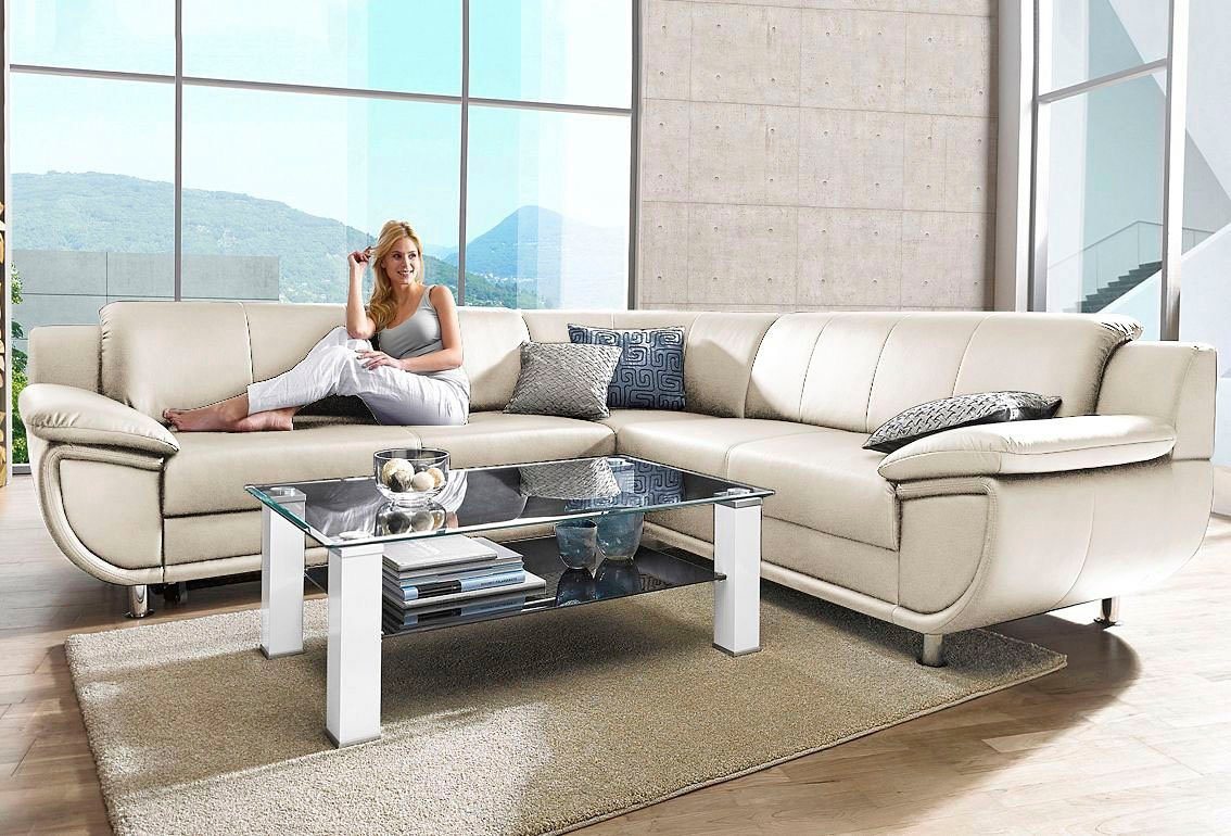 TRENDMANUFAKTUR Ecksofa Rondo wahlweise mit Schlaffunktion, 267x247 cm (BxT), breite Armlehnen, L-Form, wahlweise mit Federkern bestellbar, Füße chromfarben TRENDMANUFAKTUR Ecksofa Rondo wahlweise mit Schlaffunktion, 267x247 cm (BxT), breite Armlehnen, L-Form, wahlweise mit Federkern bestellbar, Füße chromfarben von TRENDMANUFAKTUR