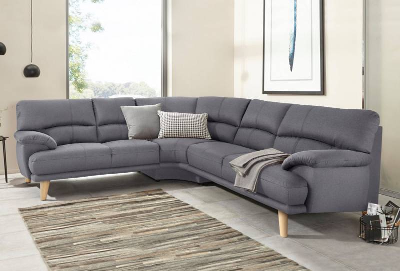 TRENDMANUFAKTUR Polsterecke Cecilia, italienisches Designsprache, modern und komfortabel, L-Form, toller Sitzkomfort und bequeme Armlehnen von TRENDMANUFAKTUR