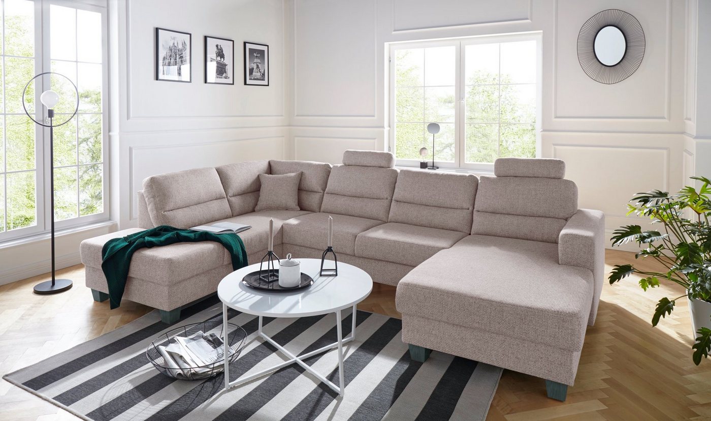TRENDMANUFAKTUR Wohnlandschaft Chamber, U-Form, inklusive zwei Kopfstützen, wahlweise mit Bettfunktion TRENDMANUFAKTUR Wohnlandschaft Chamber, U-Form, inklusive zwei Kopfstützen, wahlweise mit Bettfunktion von TRENDMANUFAKTUR