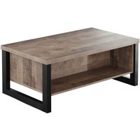 Emile Couchtisch 2 Fächer, EicheTabak dekor. von TRENDTEAM