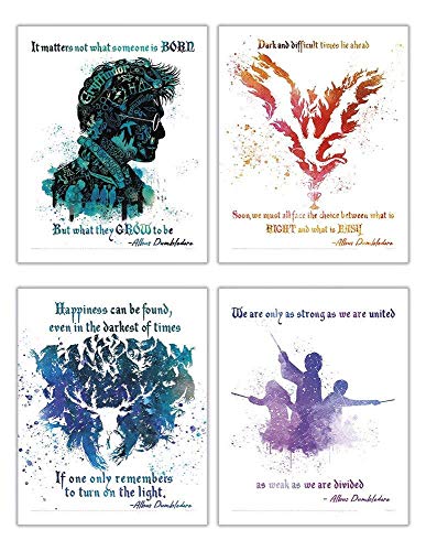 TRENDYPRINT Harry Potter – Dumbledore Zitate – Set mit vier 20,3 x 25,4 cm Wandkunst – ideal zum Verschenken oder Sammeln TRENDYPRINT Harry Potter – Dumbledore Zitate – Set mit vier 20,3 x 25,4 cm Wandkunst – ideal zum Verschenken oder Sammeln von TRENDYPRINT