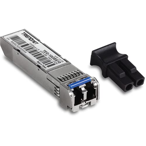 TRENDnet TEG-10GBS10 10GBASE-LR SFP+ Single-Mode LC Transceiver-Modul, 10 km, DDM, 1310nm, MSA-kompatibel, LC-Duplex-Steckverbinder TRENDnet TEG-10GBS10 10GBASE-LR SFP+ Single-Mode LC Transceiver-Modul, 10 km, DDM, 1310nm, MSA-kompatibel, LC-Duplex-Steckverbinder von TRENDnet